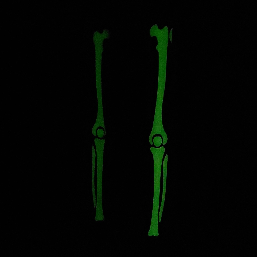 High-Rise Black Glow In The Dark Skeleton Leggings. Forever 21. Size XS